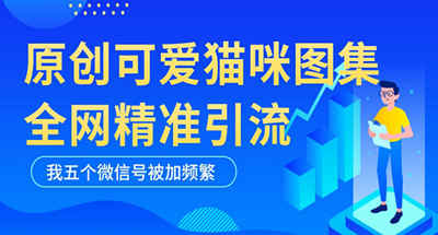 黑科技纯原创萌猫图，全网精准引流，实操5个VX号频增