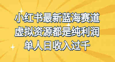 小红书虚拟资源最新蓝海赛道，一天1000是怎么做到的？