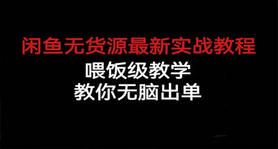 闲鱼无货源最新保姆级教程，新手小白也能轻松出单