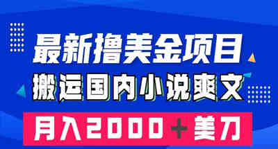 搬运国内小说爽文撸美金，复制粘贴一个月2000多美刀
