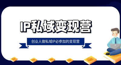 IP私域-变现营，创业人做私域IP必参加的变现营（22节课）