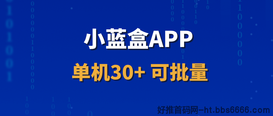 【小蓝盒】新手小白也可以做的项目，免费**，有团队长期收益！
